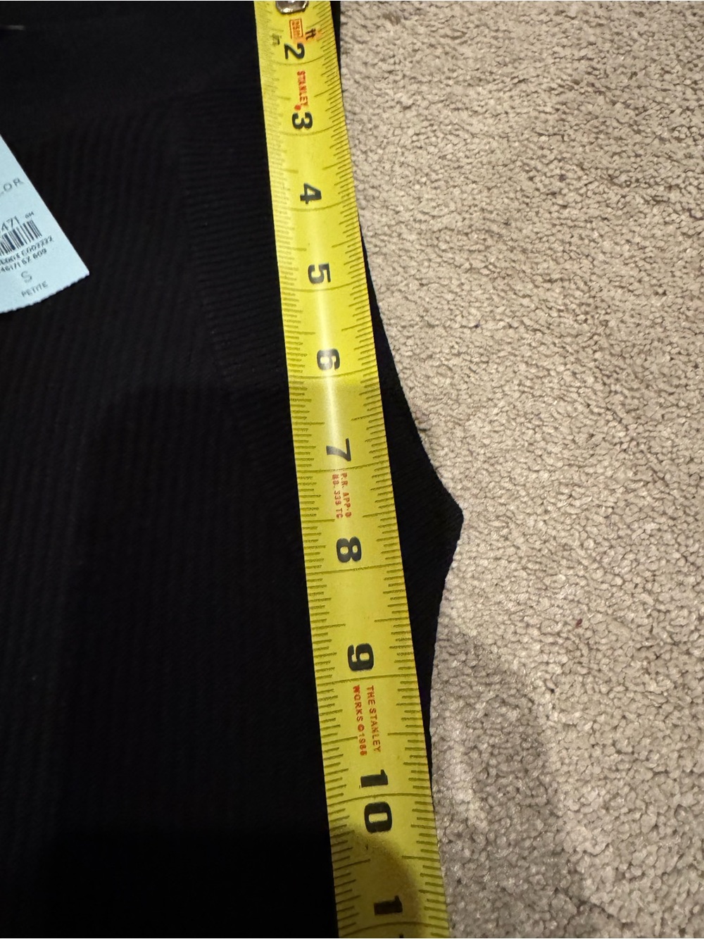 Ann Taylor Black Ribbed Knit Shell - Picture 8 of 8